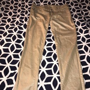 Gold skinny jeans
